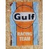 Drapeau "Gulf Racing Team" Vintage 60x90cm - Idéal Déco Garage Loft ou autre