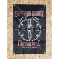 Drapeau "Champion" Vintage 60x90cm - Idéal Déco Garage Loft ou autre