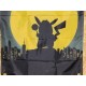 Drapeau "Pokemon Pikachu Detective" Vintage 60x90cm - Idéal Déco Garage Loft ou autre