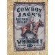 Drapeau "Cow Boy Jack's Whiskey" Vintage 60x90cm - Idéal Déco Garage Loft ou autre