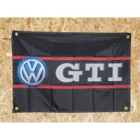 Drapeau "VW GTI" Vintage 60x90cm - Idéal Déco Garage Loft ou autre