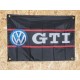 Drapeau "VW GTI" Vintage 60x90cm - Idéal Déco Garage Loft ou autre