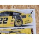 Drapeau "Voiture Nascar Pennzoil" Vintage 60x40cm - Idéal Déco Garage Loft ou autre